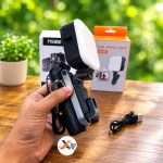 P15 MINI Pocket Monopod Selfie Stick (Black) & M88 LED Rechargeable Video Light - Image 2